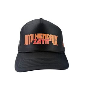 Zayn Malik x Jimi Hendrix Black Trucker Hat Mesh Snapback Lyric